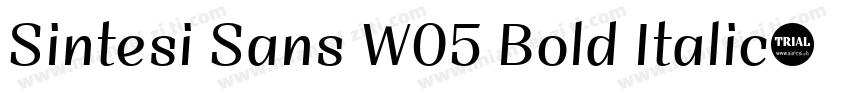 Sintesi Sans W05 Bold Italic字体转换